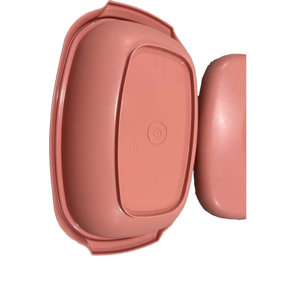 TUPPERWARE Microwave Food Steamer 6 Cups Dusty Rose Pink 3 Piece 1273-6 Vintage